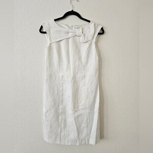 Studio I White Asymmetrical Sheath Dress